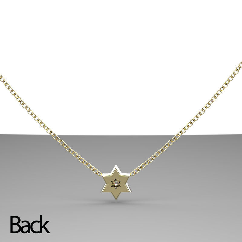 Unique Star of David Cut Diamond Pendant Necklace