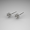 Star of David Diamond Cut Stud Earrings ©