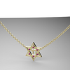 Chai חי Star of David Gemstone pendant Necklace