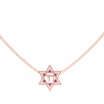 Chai חי Star of David Gemstone pendant Necklace