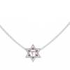 Chai חי Star of David Gemstone pendant Necklace