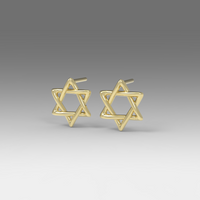 Rounded Star of David Stud Earrings