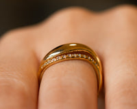 Curved Diamond Ring Set | 'Ray of Light' Collection