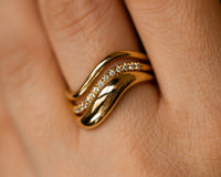 Wave Diamond Ring Set