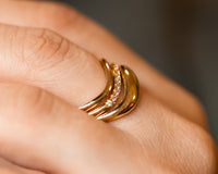 Wave Diamond Ring Set