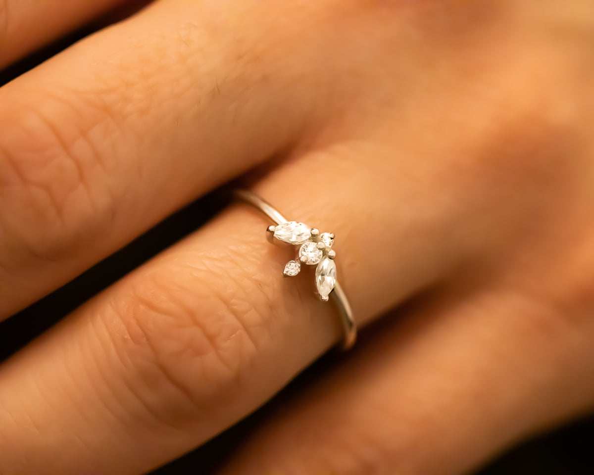 Unique Cluster Diamond Ring