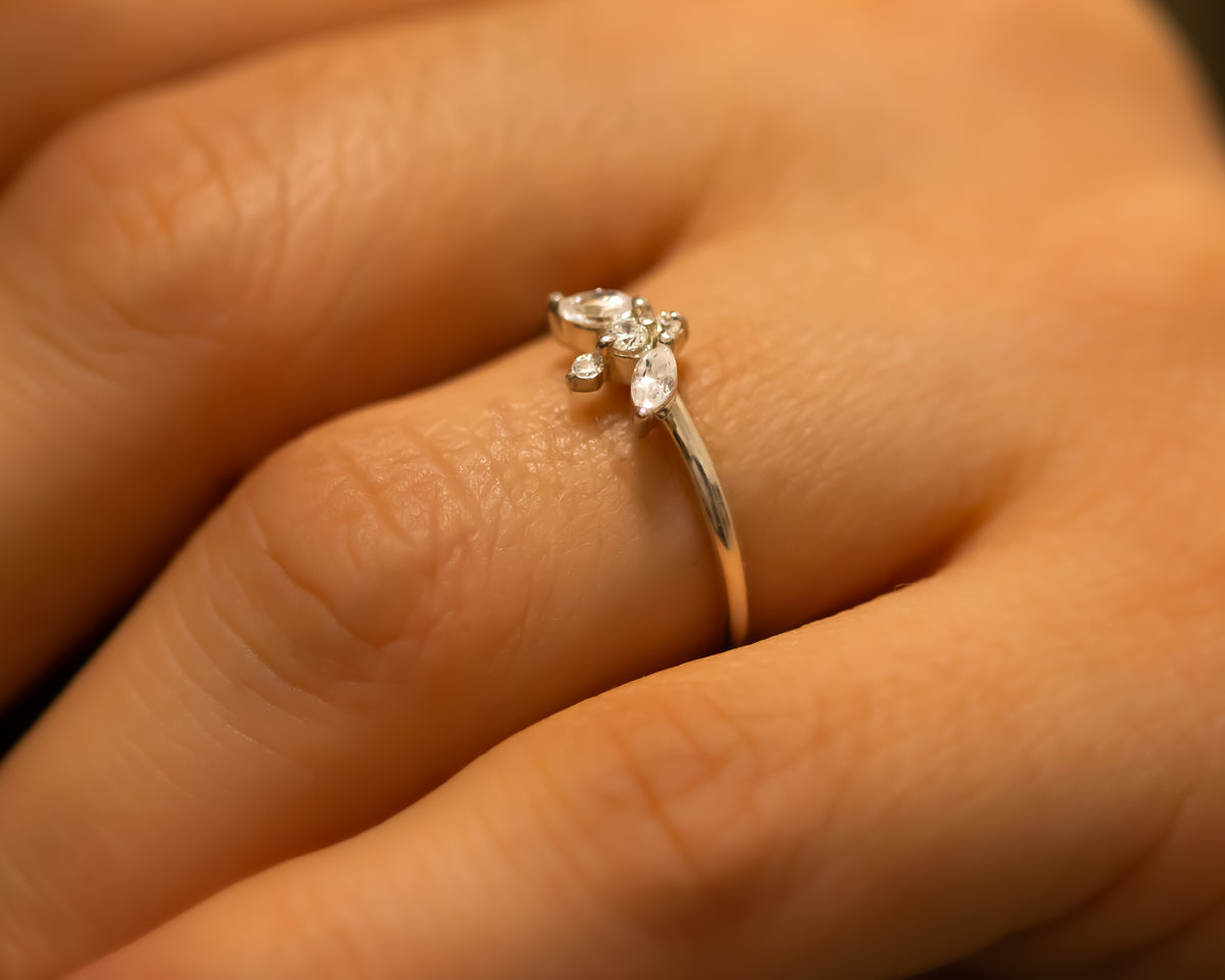 Unique Cluster Diamond Ring