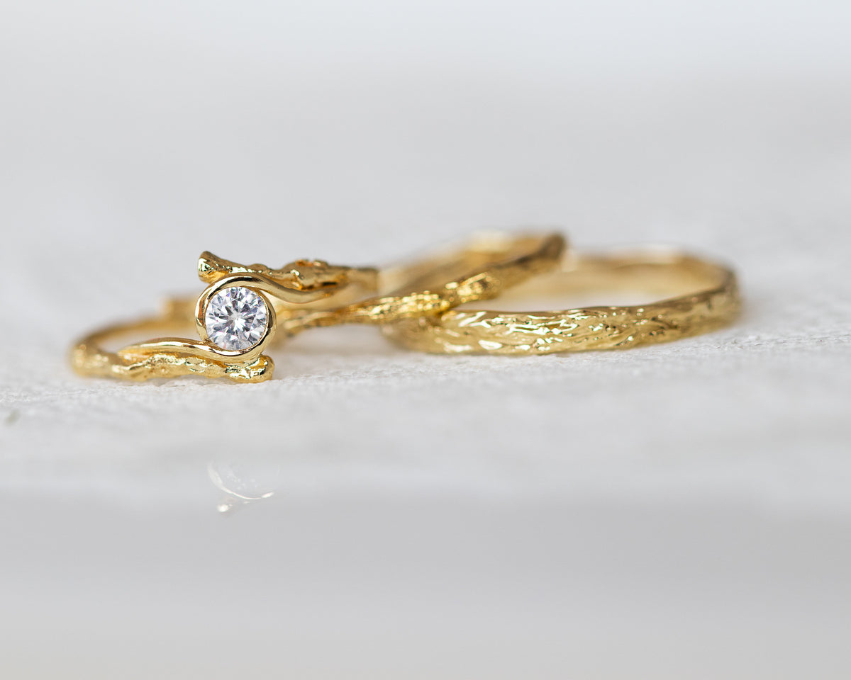 Nature Inspired Men Wedding Band
