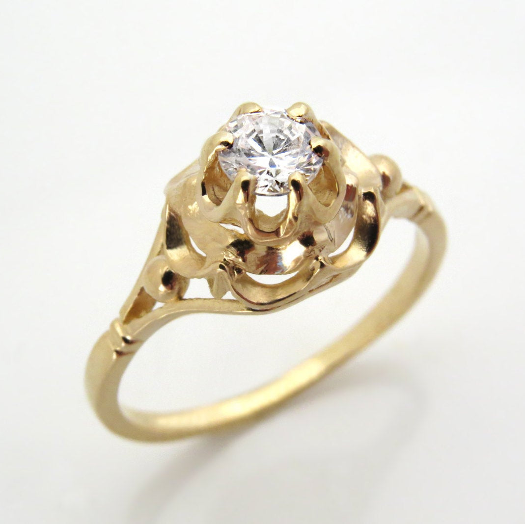 Antique Vintage Diamond Engagement Ring - Sivan Lotan Jewelry -   טבעת אירוסין יהלום - סיון לוטן - טבעת יהלום וינטאג - טבעת בסגנון עתיק