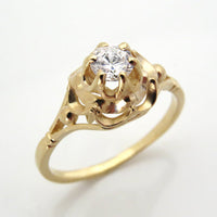 Antique Vintage Diamond Engagement Ring - Sivan Lotan Jewelry -   טבעת אירוסין יהלום - סיון לוטן - טבעת יהלום וינטאג - טבעת בסגנון עתיק