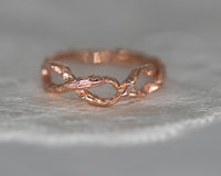 Nature Inspired Infinity Braided Twig Ring