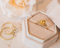 Vintage Inspired Citrine Gold Ring