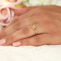 Vintage Inspired antique diamond engagement ring in 14k or 18k gold