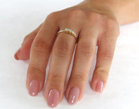 Asymmetric Bezel Diamond Ring - Sivan Lotan Jewelry - סיון לוטן - טבעת יהלומים - טבעת יהלום - טבעת אירוסין - תכשיטים מעוצבים