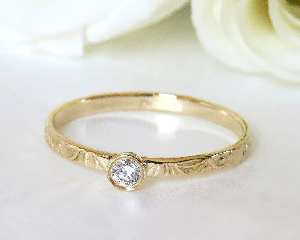Floral Diamond Ring Set