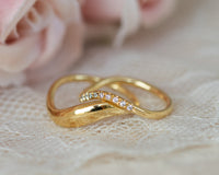 Wave Diamond Ring Set