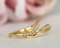 Wave Diamond Ring Set