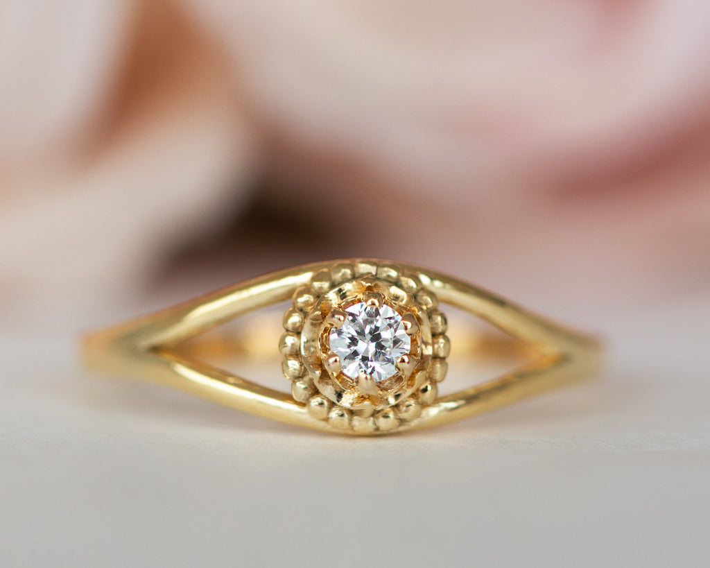 Vintage Diamond Crown Ring
