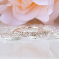 Diamond Wedding Band, Diamond Eternity Ring, Thin Diamond Ring, Halfway Eternity Band, Anniversary Ring, Wedding Diamond Ring, Birthday Gift