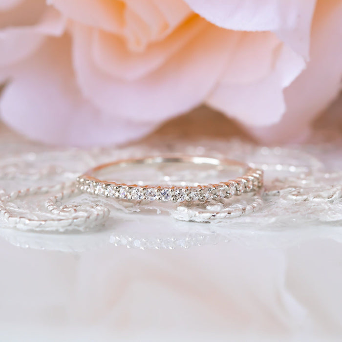 Diamond Wedding Band, Diamond Eternity Ring, Thin Diamond Ring, Halfway Eternity Band, Anniversary Ring, Wedding Diamond Ring, Birthday Gift