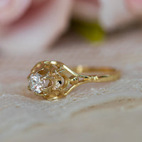 Antique Vintage Diamond Engagement Ring - Sivan Lotan Jewelry