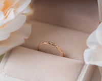 Rose Gold Floral Lace Ring