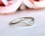 Modern Curved Wedding Ring