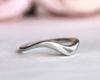 Asymmetric Curved Matte Wedding Ring