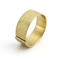 14k Gold Cigar band in brushed matte finish