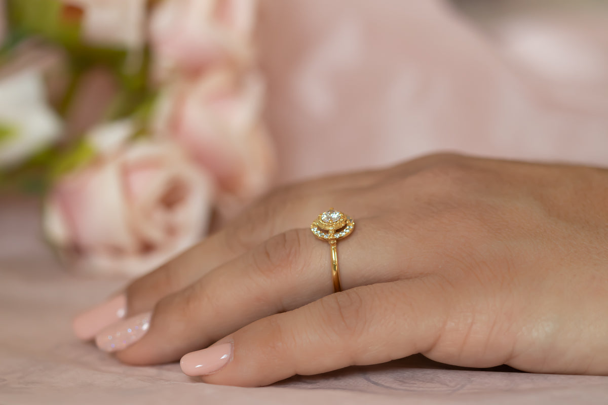 Halo Diamond Engagement Ring