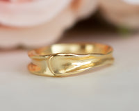 Overlapped Gold Ring