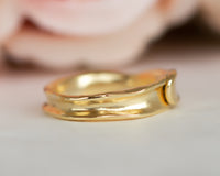 Overlapped Gold Ring