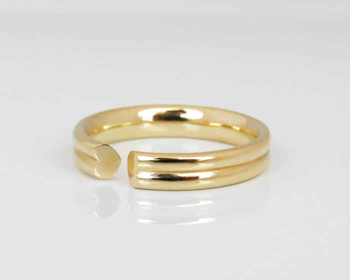 Unique Open Heart Ring