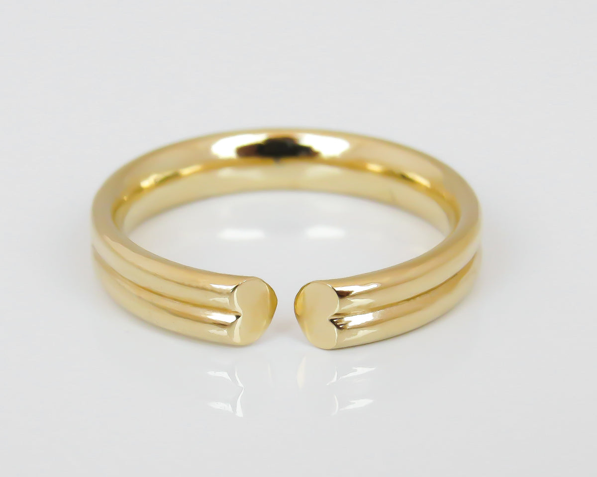Unique Open Heart Ring
