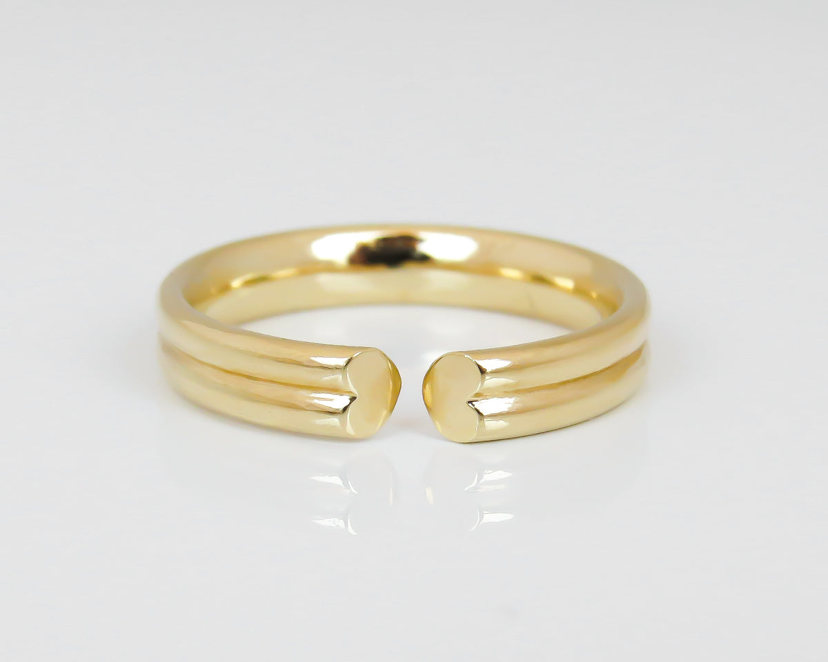 Unique Open Heart Ring