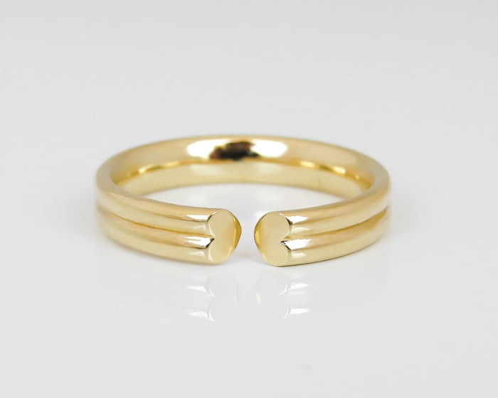 Unique Open Heart Ring