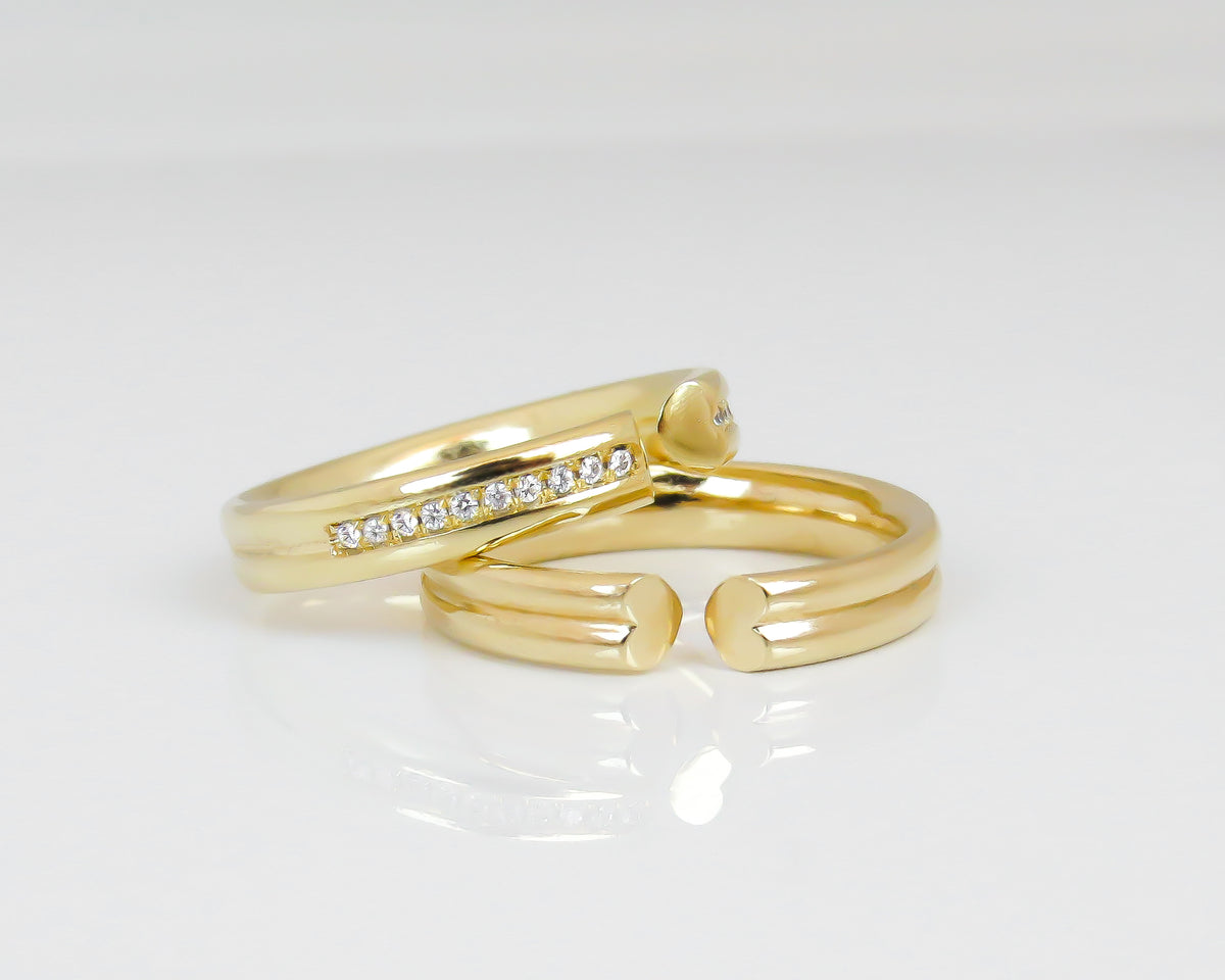 Unique Open Heart Ring