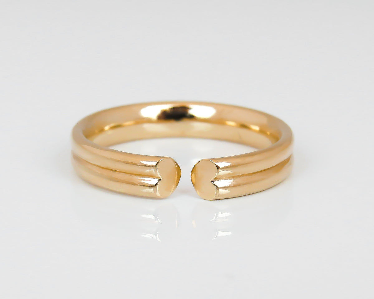 Unique Open Heart Ring