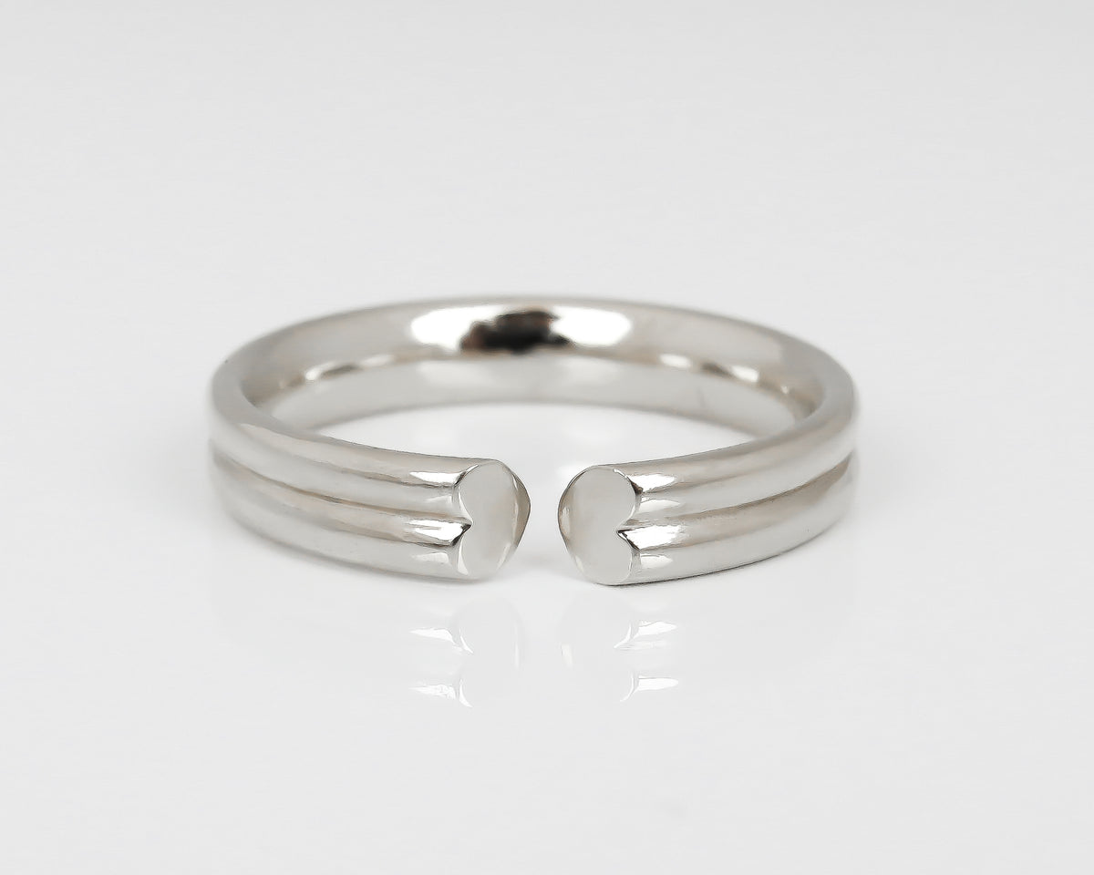 Unique Open Heart Ring