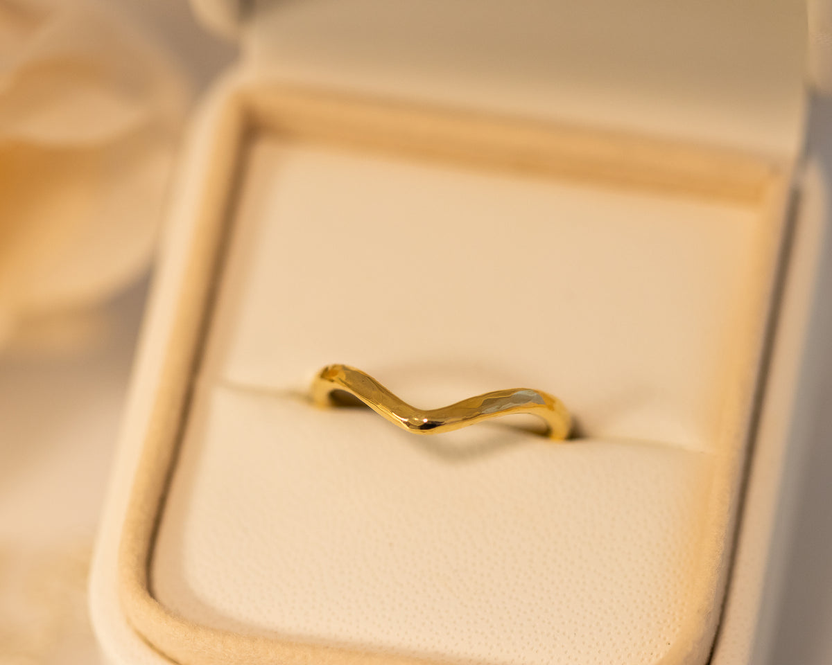 Hammered Chevron Ring