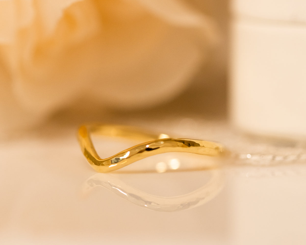 Hammered Chevron Ring