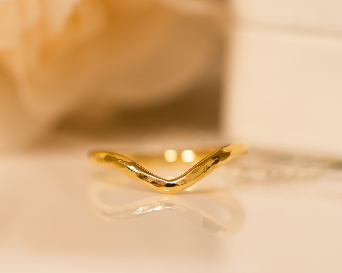 Hammered Chevron Ring