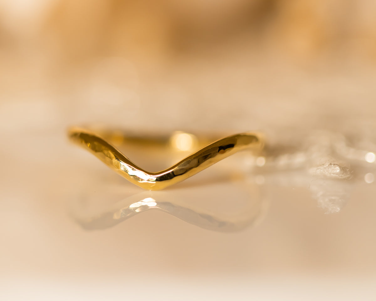 Hammered Chevron Ring