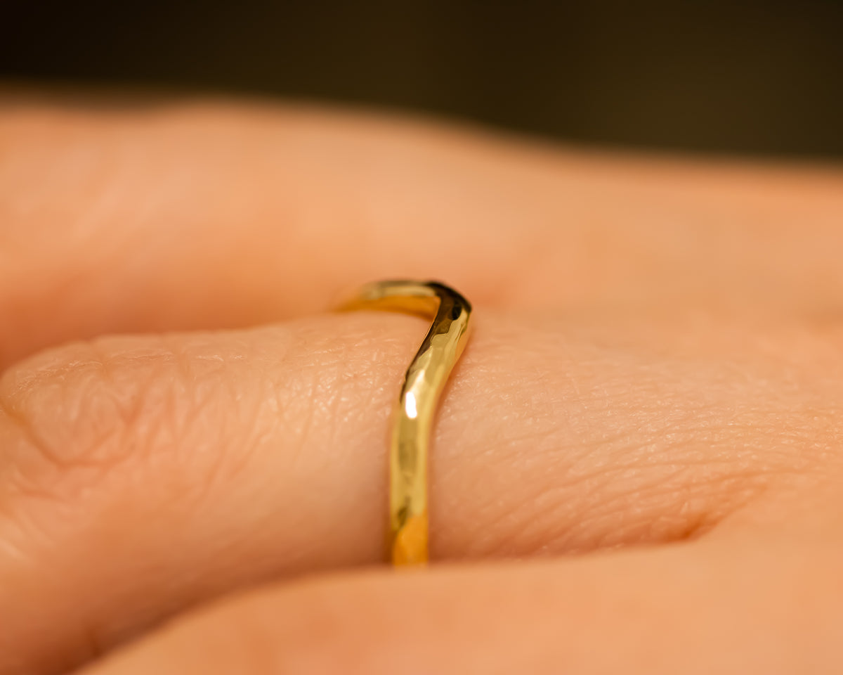 Hammered Chevron Ring