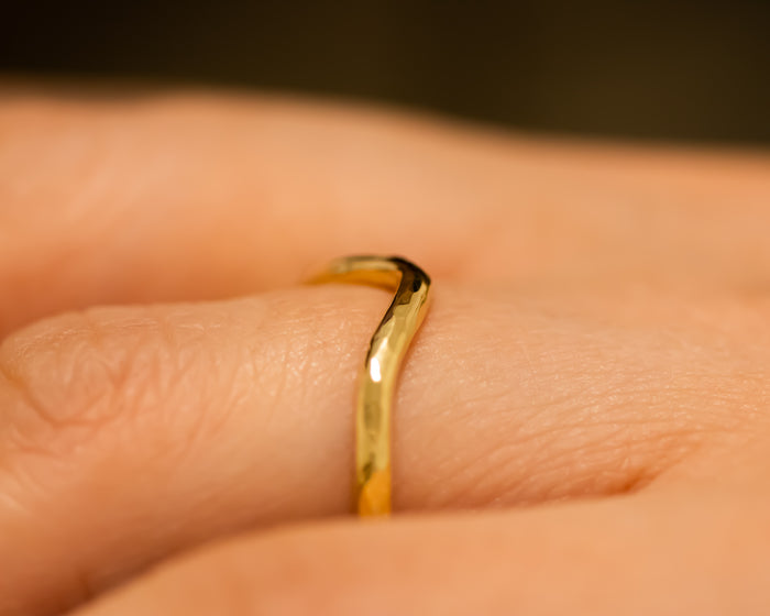 Hammered Chevron Ring