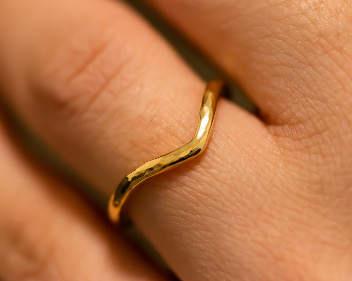 Hammered Chevron Ring
