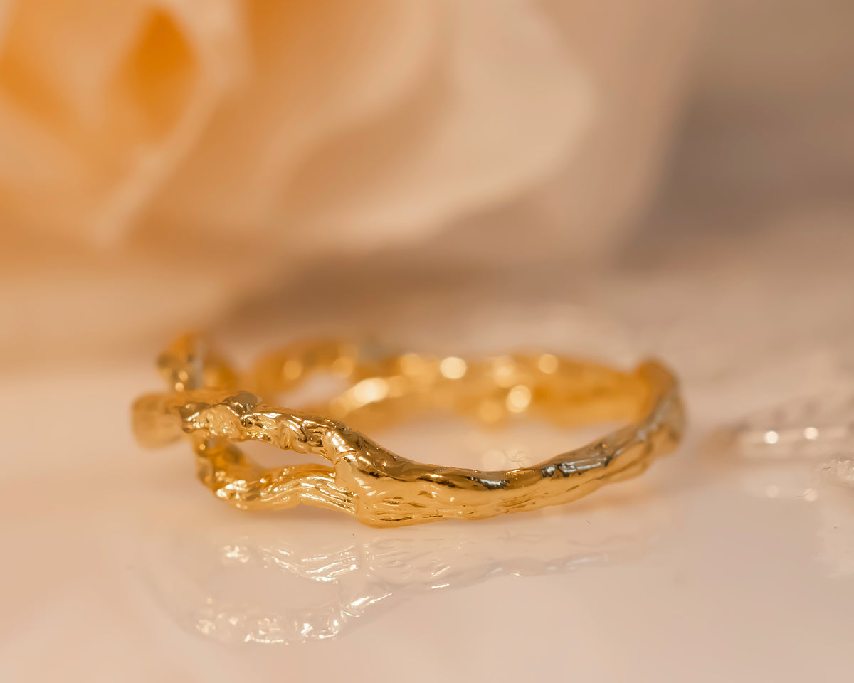 Nature Inspired Infinity Braided Twig Ring