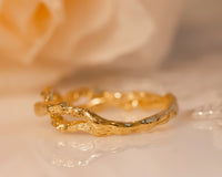 Nature Inspired Infinity Braided Twig Ring