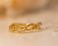 Nature Inspired Infinity Braided Twig Ring