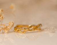 Nature Inspired Infinity Braided Twig Ring